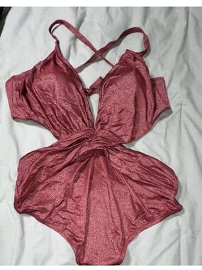 Shade & Shore Rose Shimmer One-Piece Chemise